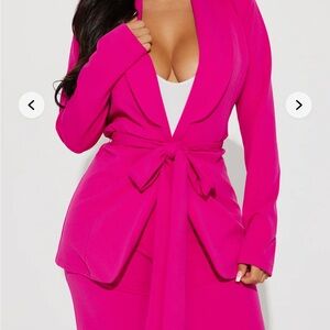 Fashion Nova Fuschia Blazer Set